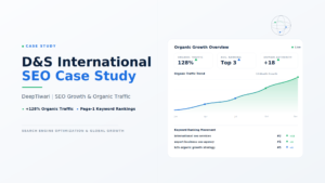 How DeepTiwari Helped D&S International Improve Organic Visibility Through SEO